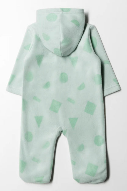 Giraffe Microfleece Baby-grow Green