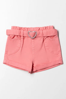 Twill Short met Hartzakken Roze