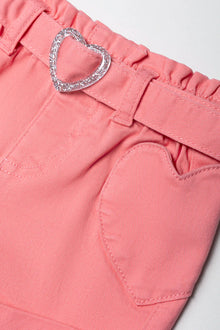 Twill Short met Hartzakken Roze