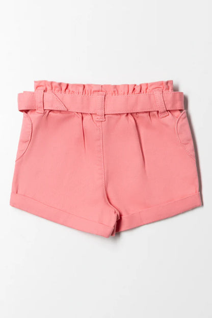 Twill Short With Heart Pockets Pink