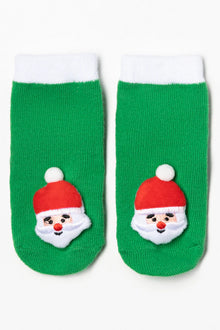 2-pack Kerstman Sokken Groen