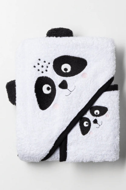 2-delige Panda Handdoekenset Wit