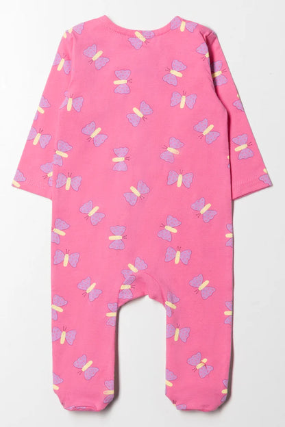 Butterfly Babygrow Pink