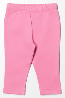 Fleece legging roze