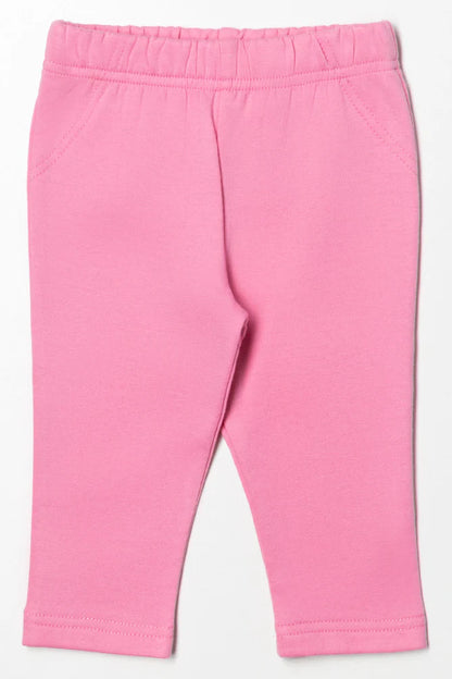 Fleece legging roze
