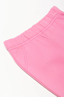 Fleece legging roze