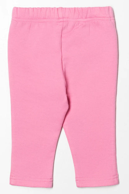 Fleece legging roze