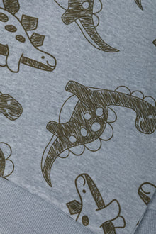 Bluza z kapturem Dinozaur Dres Szary