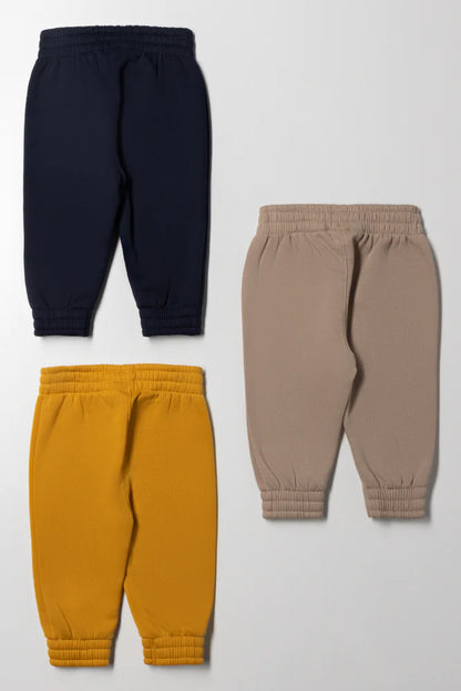 3 Pack Trackpants Natural, Navy And Yellow