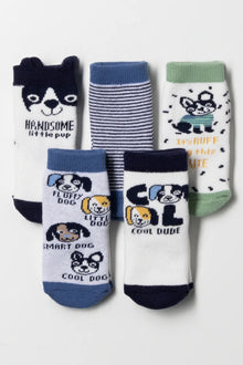 5-pack sokken blauw