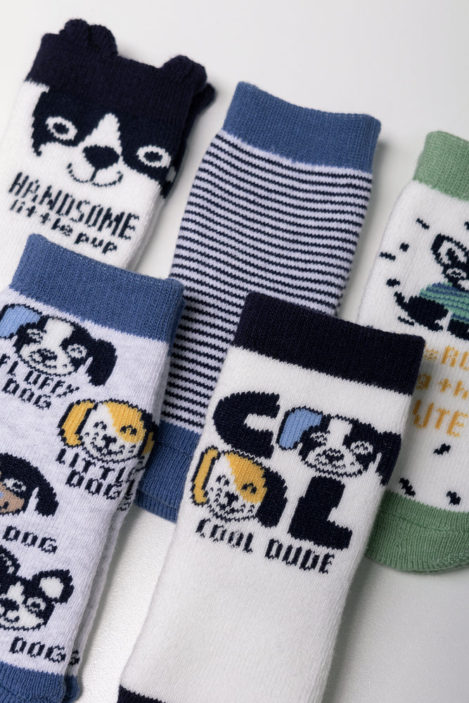 5-pack sokken blauw