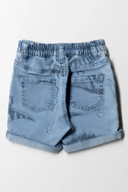 Dinosaur Denim Short Blue