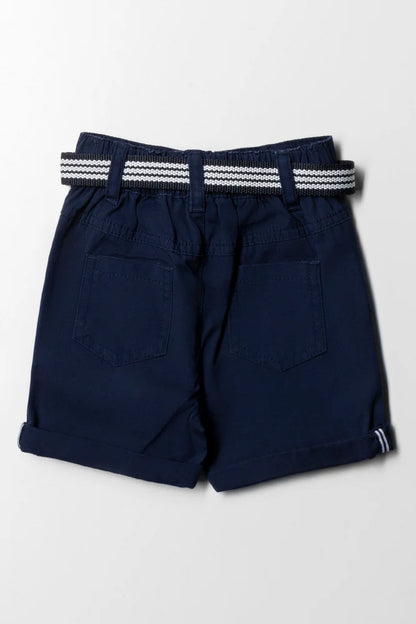 Belted Shorts Navy