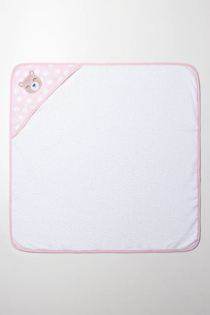 Polka Dot Bear Capuchon Handdoek Roze