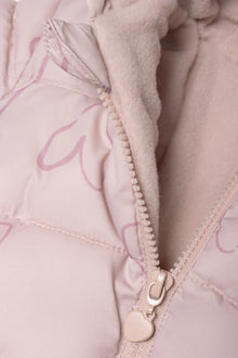 Gewatteerd jack met capuchon, roze