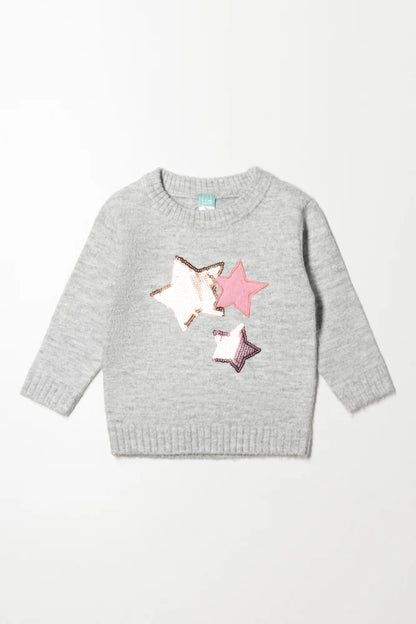 Star Pullover Jersey Grijs