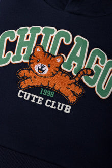 Bluza z kapturem Chicago w kolorze granatowym
