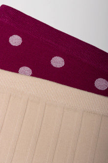 2-pack kabelleggings rood en natuurlijk
