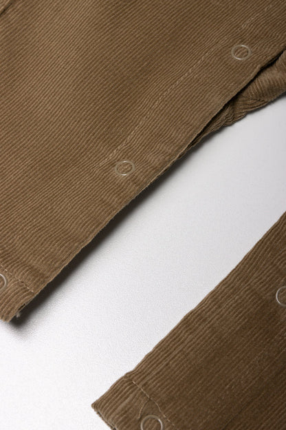 Komplet ogrodniczek Bear Corduroy w kolorze brązowym