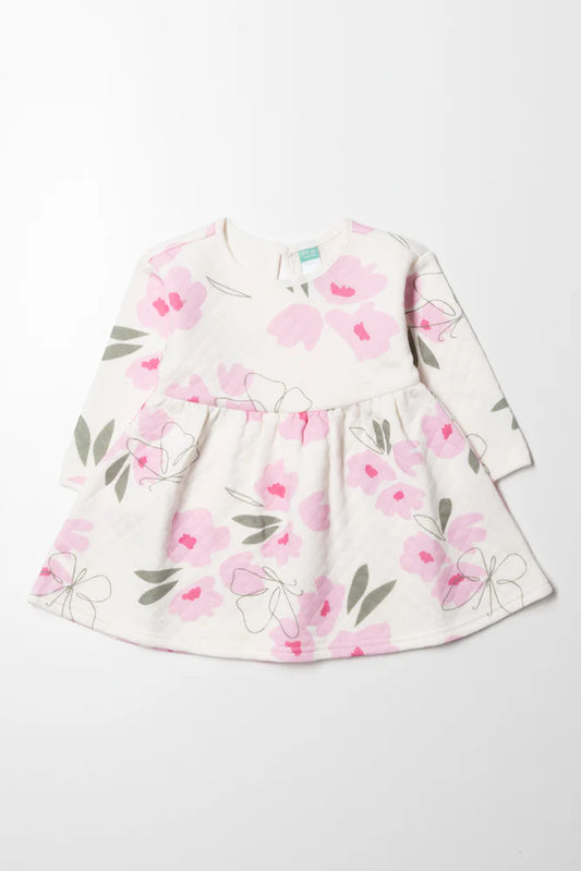 Bloemen Babydoll Jurk Wit En Roze