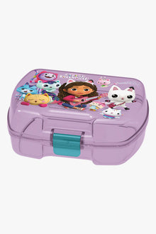Lunchbox w kształcie domku dla lalek w kolorze fioletowym