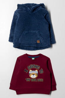 Zestaw 2 bluz Tiger Tracktop w kolorze bordowym i granatowym