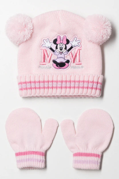 Zestaw czapek Myszki Minnie w kolorze różowym