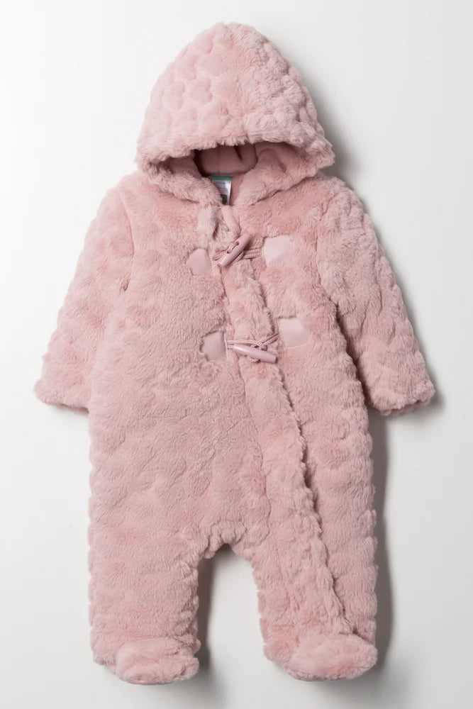 Fur Babygrow Light Pink