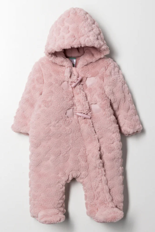 Fur Babygrow Light Pink