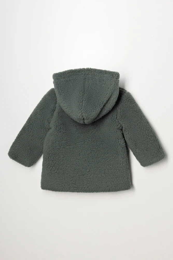 Sherpa-jas donkergroen