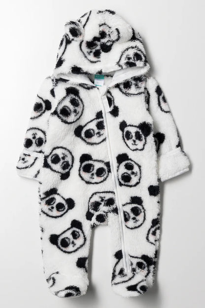 Panda Babygrow Black And White