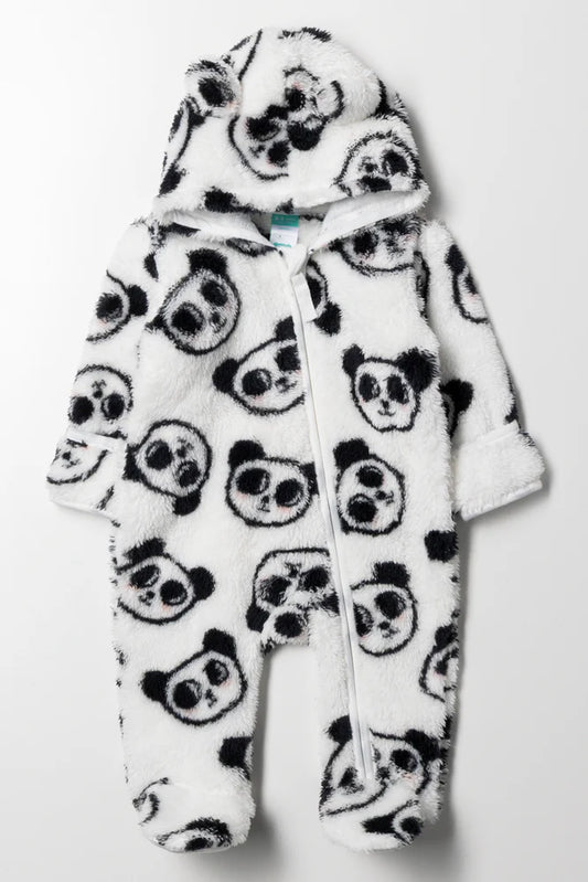 Panda Babygrow Black And White
