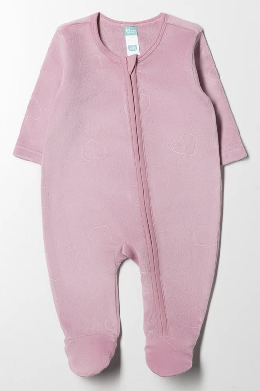 Heart Babygrow Purple