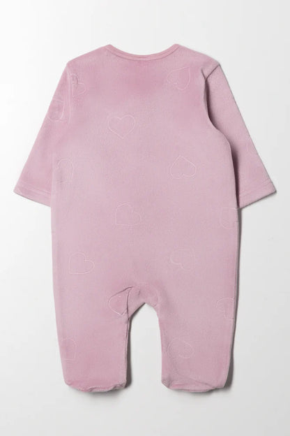 Heart Babygrow Purple