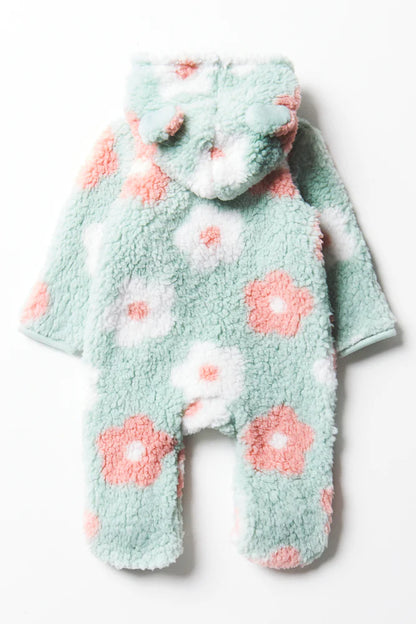 Flower Sherpa Babygrow Green
