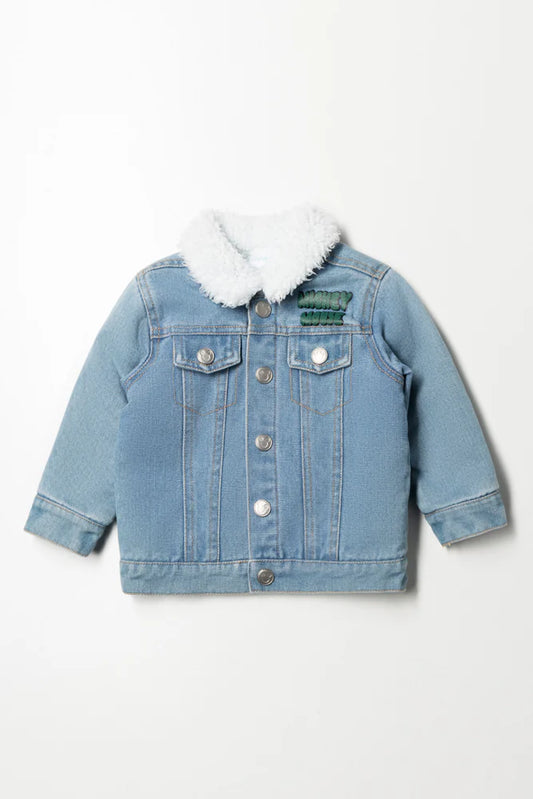 Mickey Mouse Denim Truckerjack Blauw