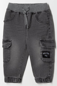 Denim Cargo Broek Grijs