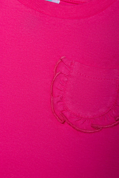 T-shirt met lange mouwen, roze