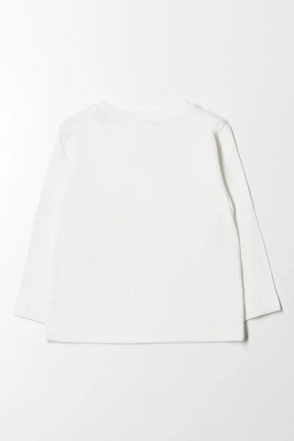 T-shirt met lange mouwen, wit