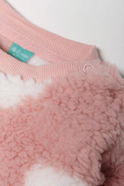 Fleece Hart Set Roze