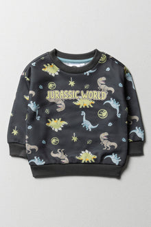 Bluza dresowa Jurassic World Crew Neck w kolorze ciemnoszarym