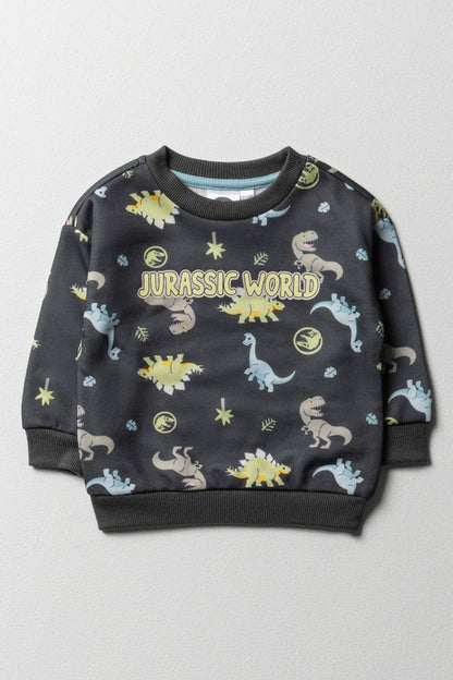 Bluza dresowa Jurassic World Crew Neck w kolorze ciemnoszarym