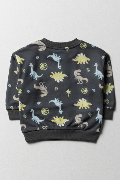 Bluza dresowa Jurassic World Crew Neck w kolorze ciemnoszarym