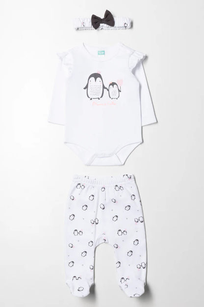3-delige pinguïnset wit