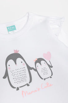 3 Piece Penguin Set White