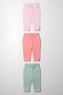 3-pack trainingsbroek groen en roze