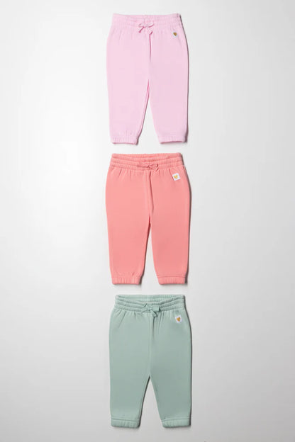 3-pack trainingsbroek groen en roze