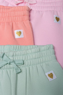 3-pack trainingsbroek groen en roze