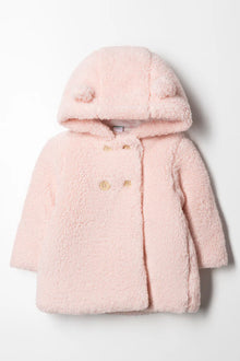 Sherpa-jack met capuchon, roze