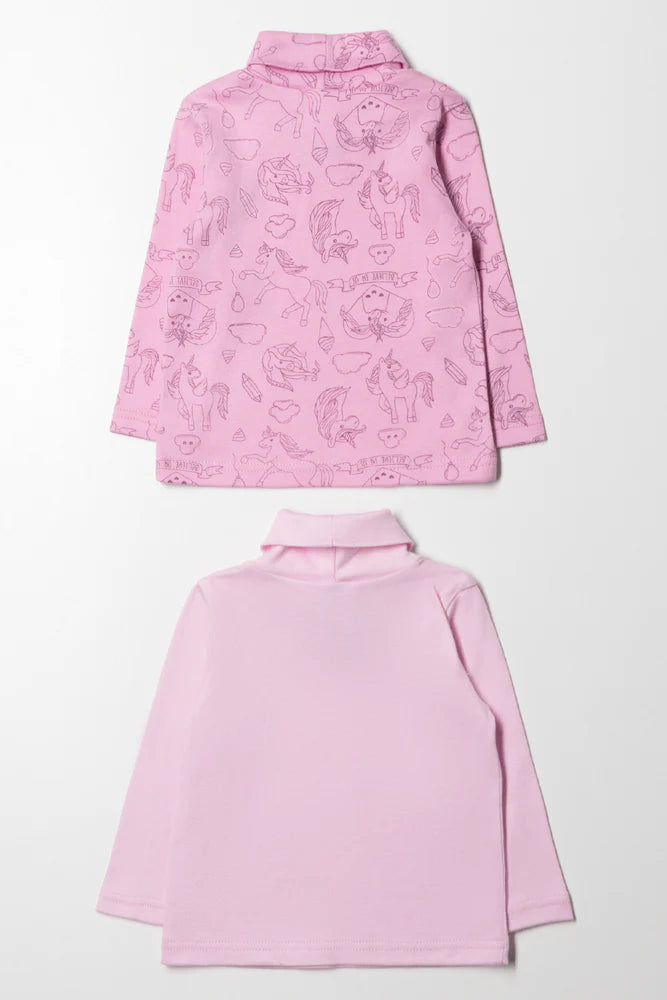 2-pack polotrui roze